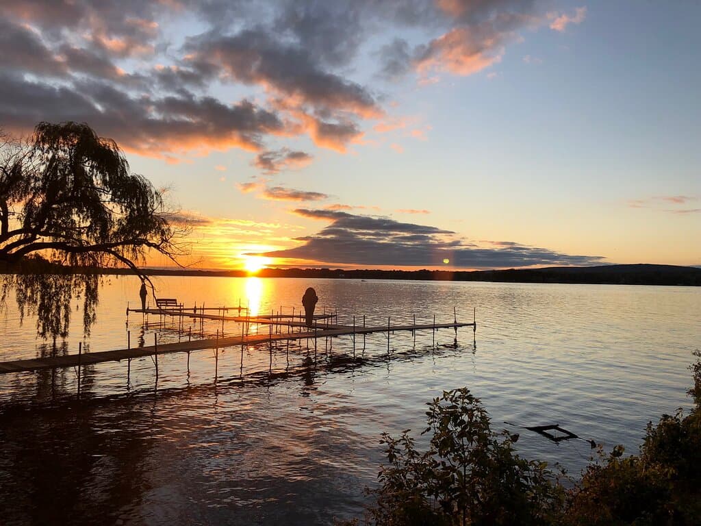 Sunset on the South side of Lake Wisconsin by the Merrimac Ferry
