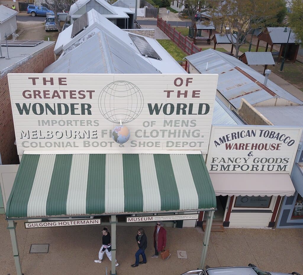 This is recent drone footage taken of our museum. You can see the various galleries and theatrette out back.