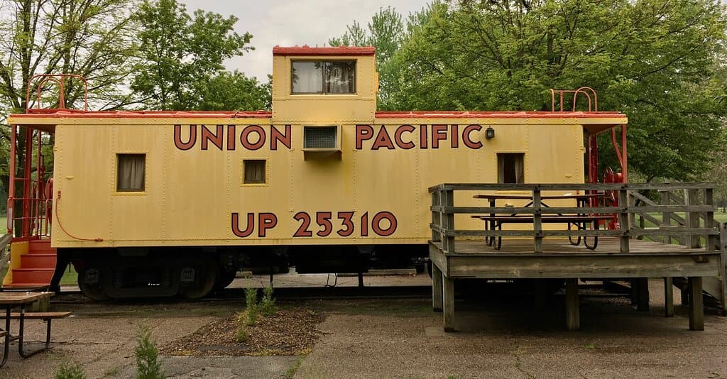 Stay in a caboose!