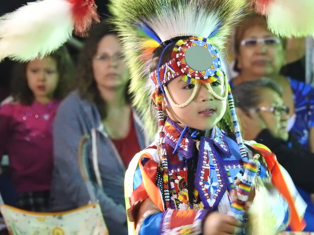 Dancers at Wanuskewin offer dance demonstrations along with discussions of their regalia, dance styles , and discussions on their own journey that lead them to dancing.