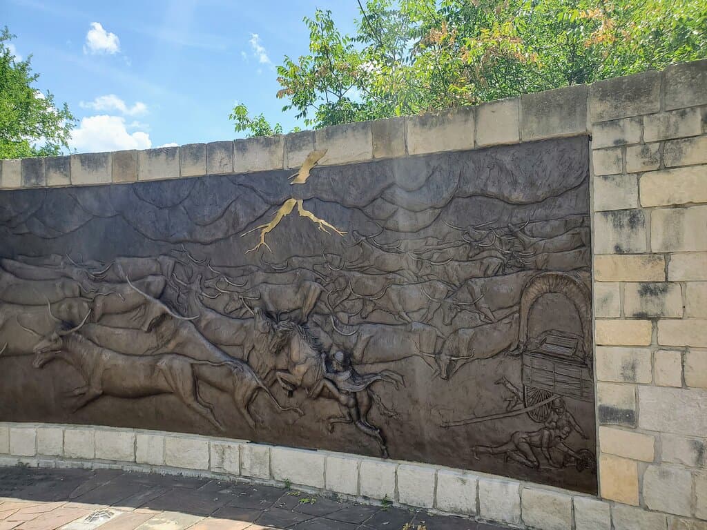 cattle drive mural
