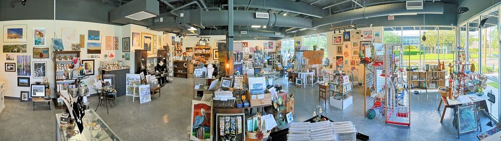 Panoramic view of interior. Subject to frequent changes.