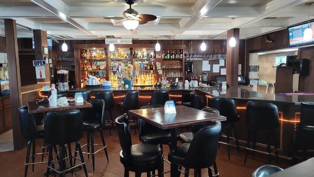 The main bar in front