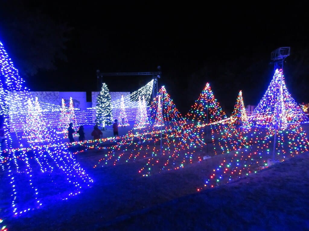 Holiday lights. EmilyAnn Theatre & Gardens, December 6, 2021