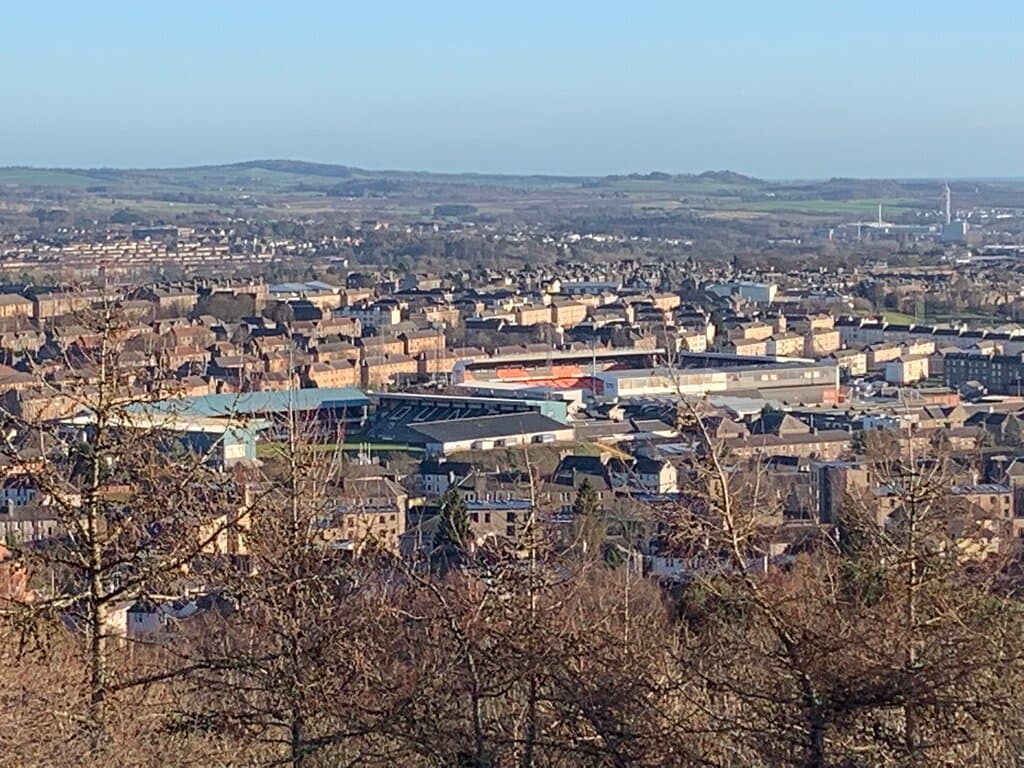 View of the two stadiums