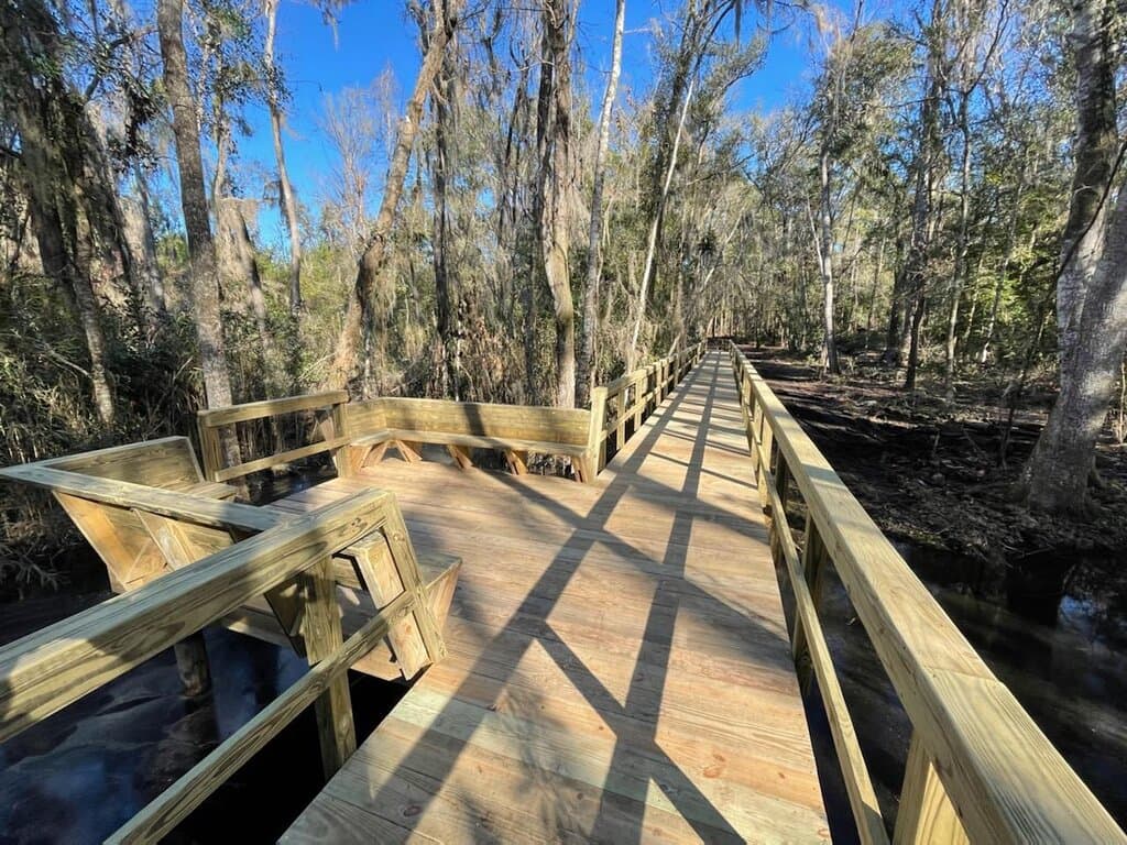The Nature Center hopes to open on Feb. 18, 2022. Our recently completed boardwalk.