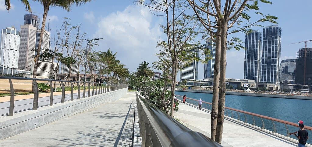 View of Colombo from the Port City Promenade