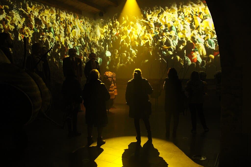 Audiovisual envolvente sobre la Fiesta de la Filoxera en el Cava Centre.
