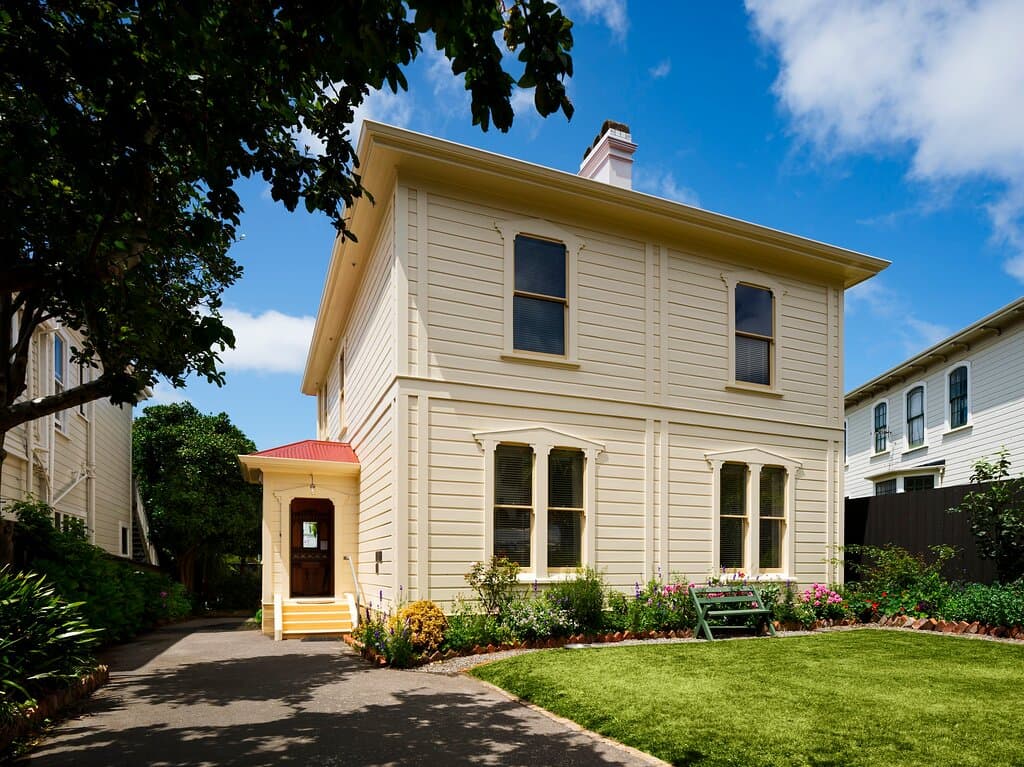 The exterior of Katherine Mansfield House & Garden, photographed by Jason Mann Photography in 2020.
