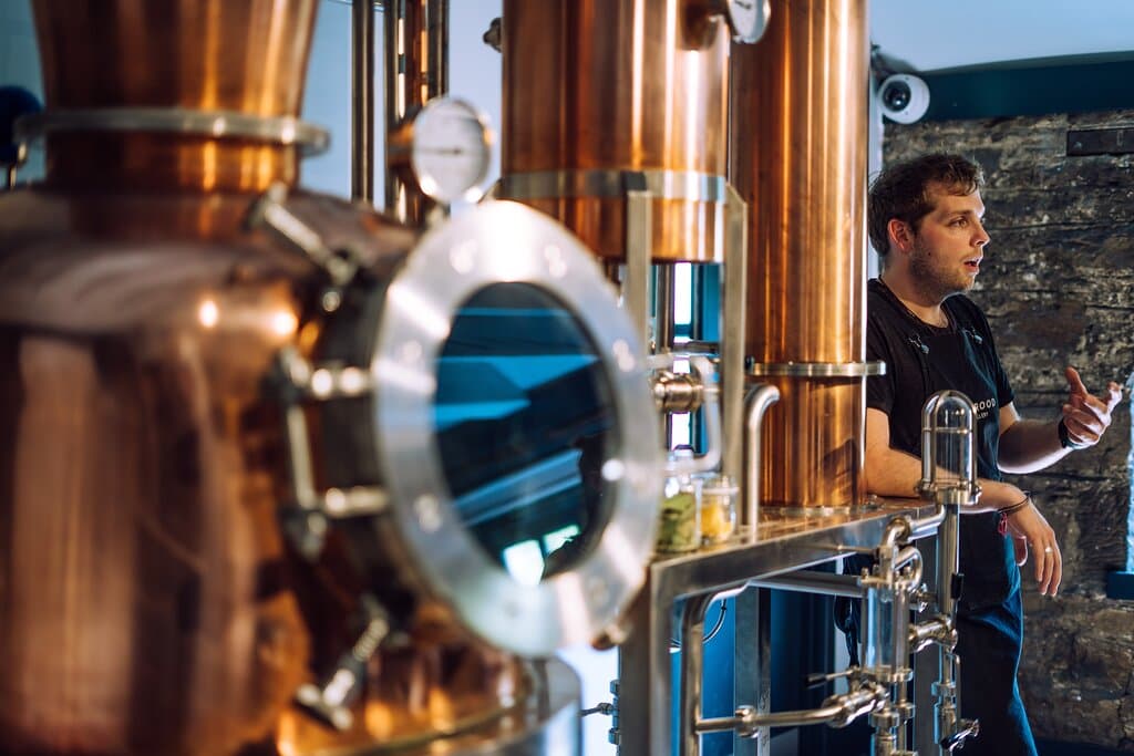Our Pilot Gin Still where you will learn how our delicious gin is made .