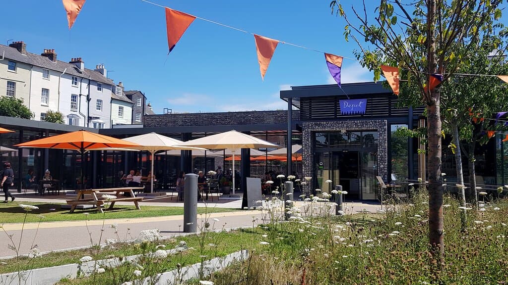 Depot in full bloom