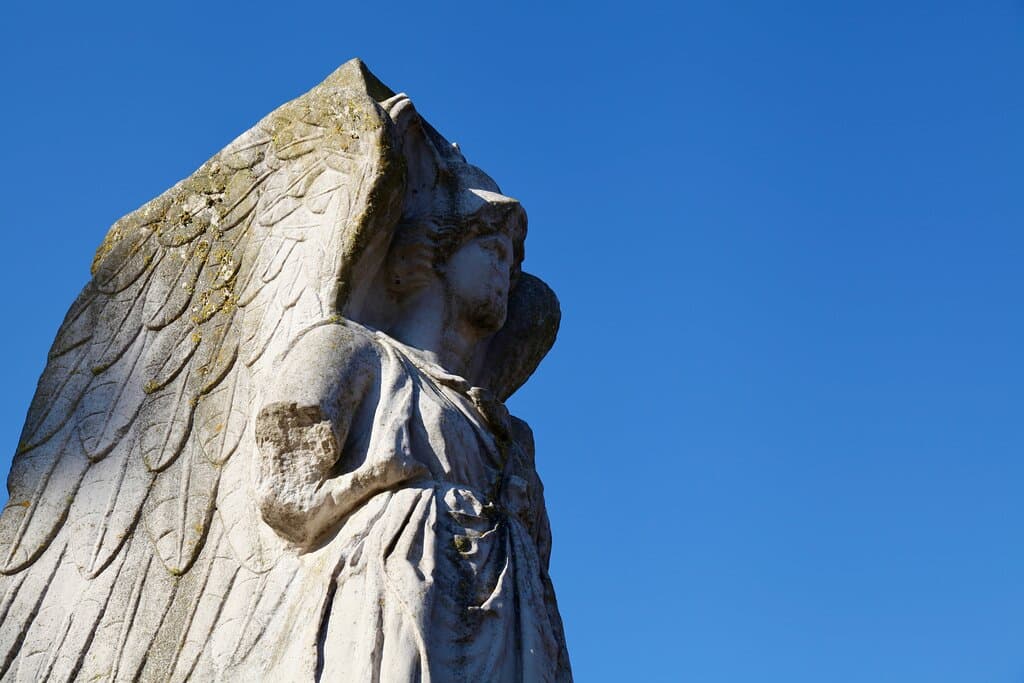 The winged statue of Minerva would have originally stood in full, glory, on top of Porta Romana, looking down over visitors to the city.