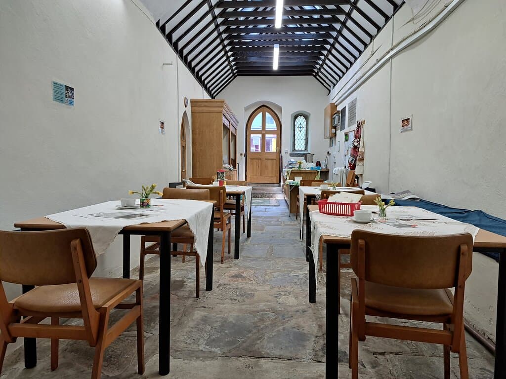 Coffee morning before opening time