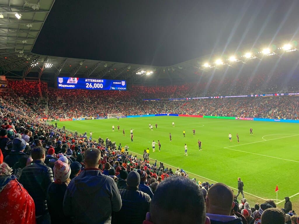 TQL Stadium, November 2021. USA Vs Mexico World Cup qualifier. Dos A Cero.