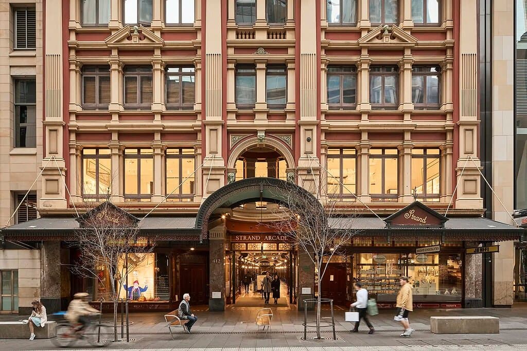 The Strand Arcade outside view of the building from George Street
