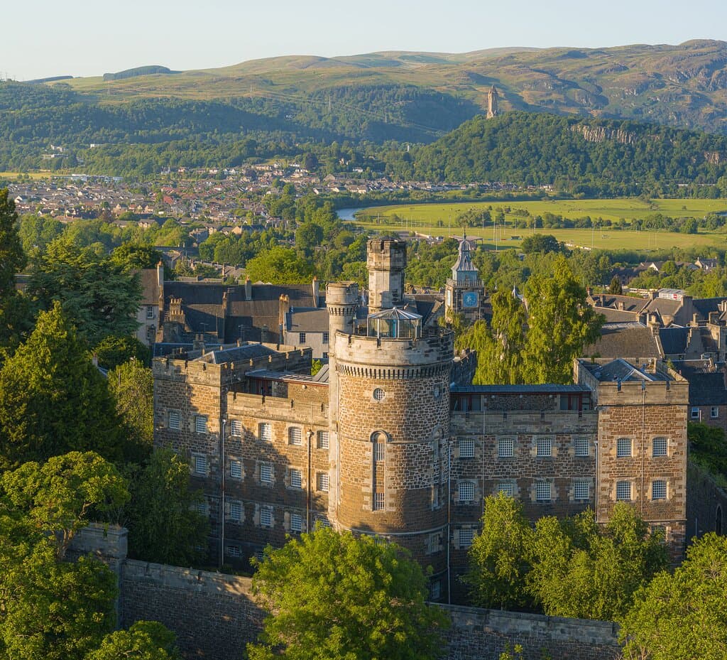 Stirling Old Town Jail located in the heart of Stirling next to Stirling Castle.