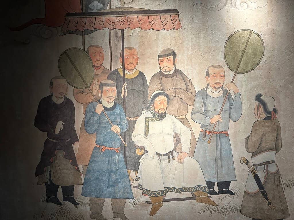 Cashmere Portrait of Genghis Khan