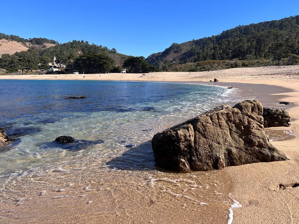 The Carmel Monastery Beach is absolutely my favorite in the area.Crystal clear water and pebbles sand make this a perfect place to picnic.