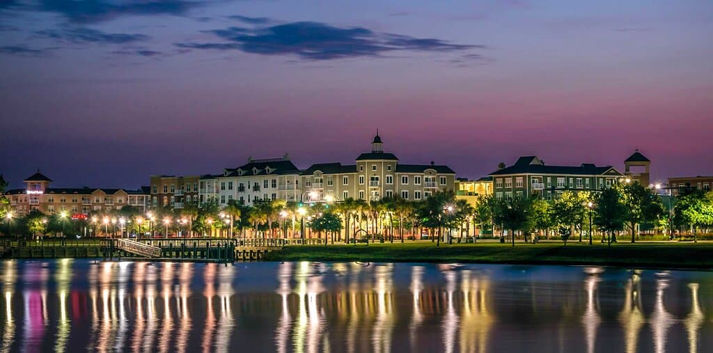 Serene views of The Market Common.