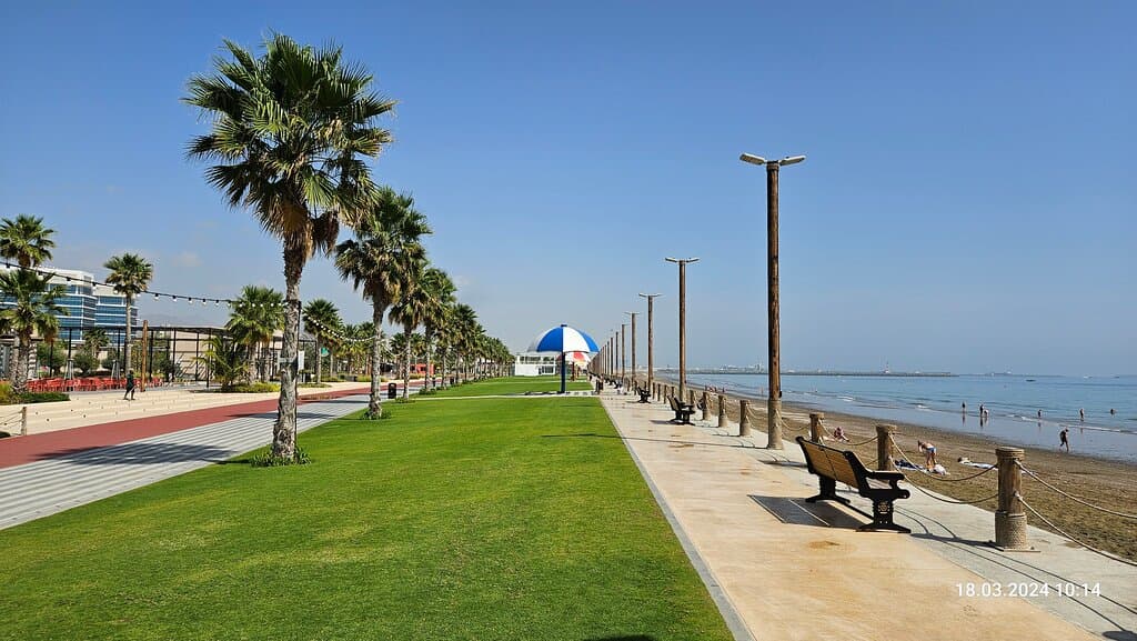 Fujairah City. Umbrella Beach. March 2024