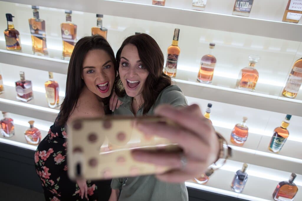 Bourbon Bottle Hall featuring all bourbon that is produced in the state of Kentucky.