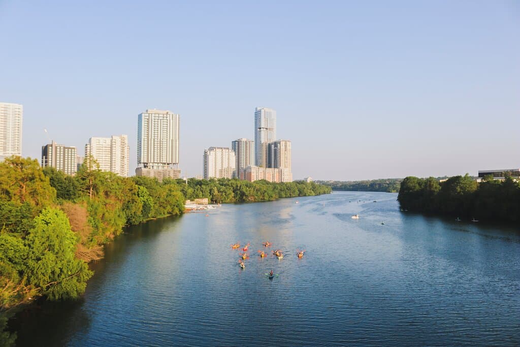 Downtown views from the boathouse.