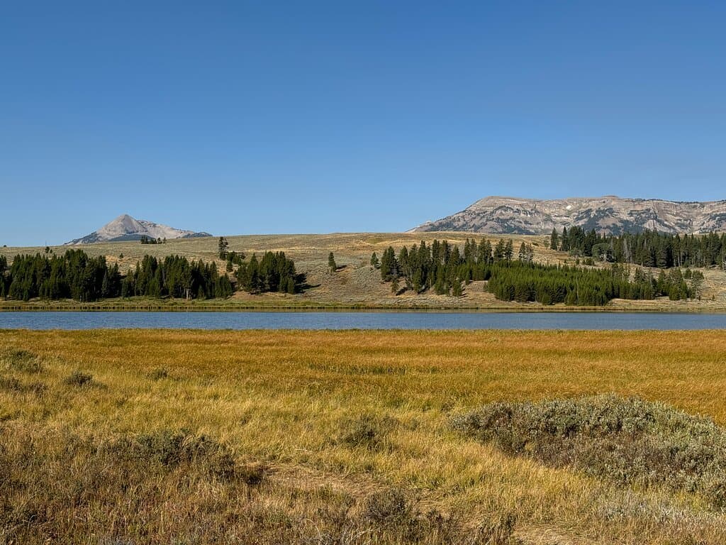 Swan Lake in Yellowstone National Park. Aug 27, 2024.