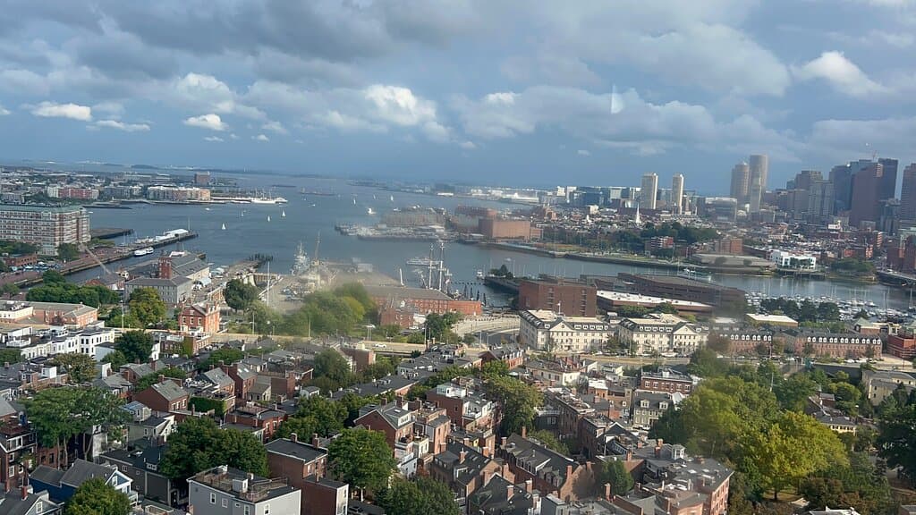 The Burying Ground as seen from the Bunker Hill Monument