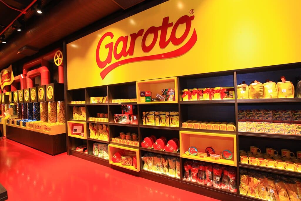 Loja conceito da marca Garoto, repleta de itens presenteéveis para eternizar a memória da visita a maior fábrica de chocolates da america latina