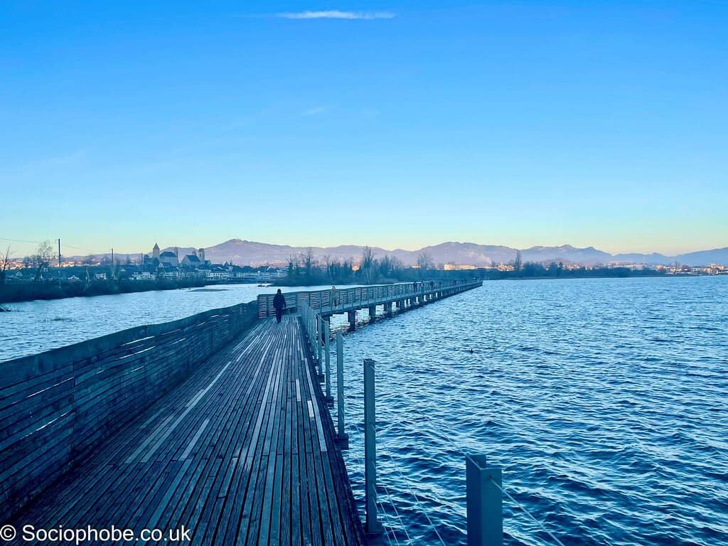 Wooden Bridge Over Lake