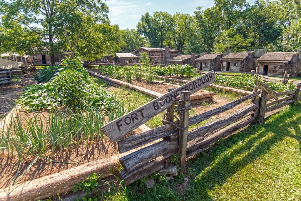 pioneer garden at Fort Boonesborough State Park