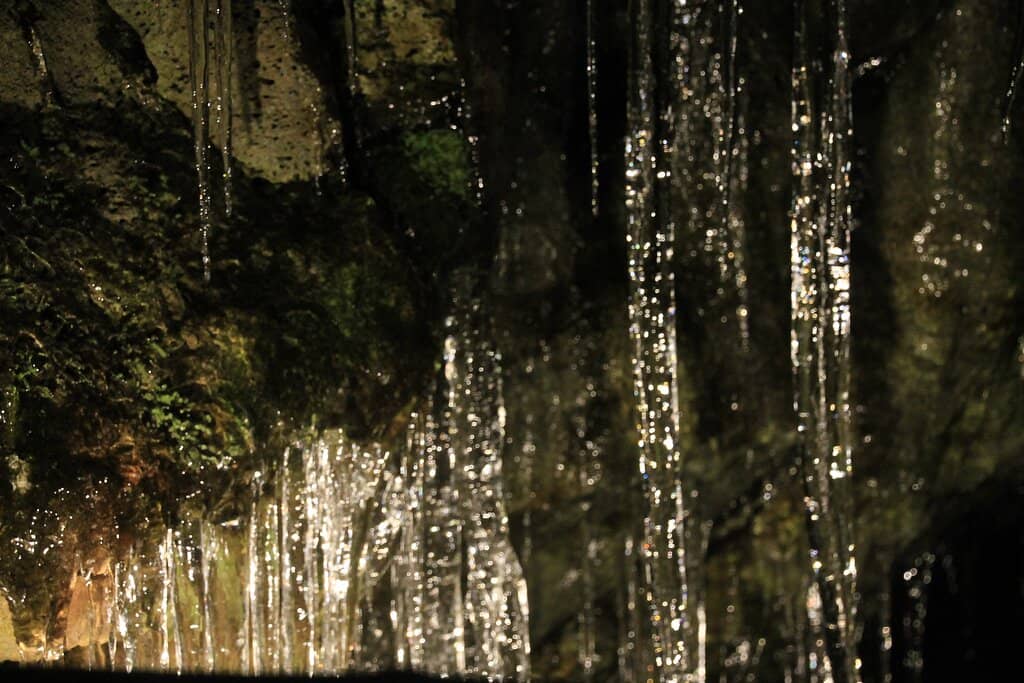 Ice Pillars and Rock Formations