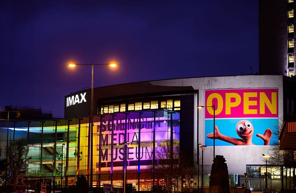 Outside the National Science and Media Museum in Bradford