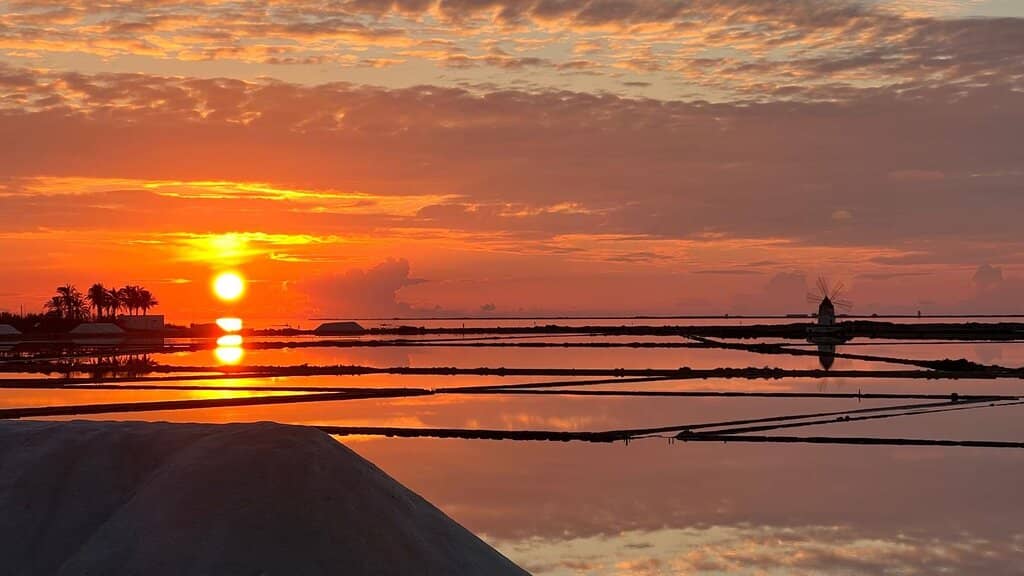 Sunset Over the Salt Pans