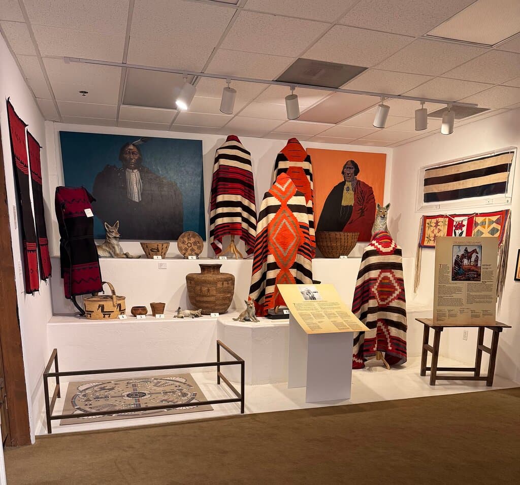 The Chief's Blankets display forms the heart of our permanent collection of Navajo textiles. Featuring examples of First through Fourth Phase blankets from the 1800s through the 1880s.