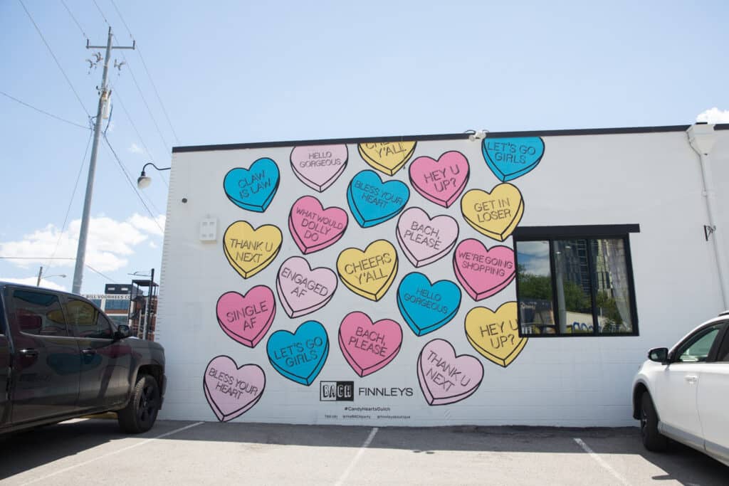 Candy Hearts Mural