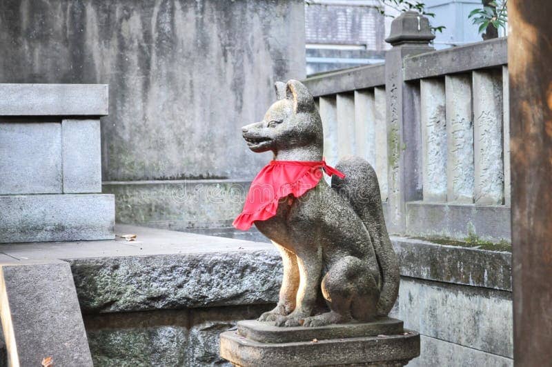 Stone Fox Statues