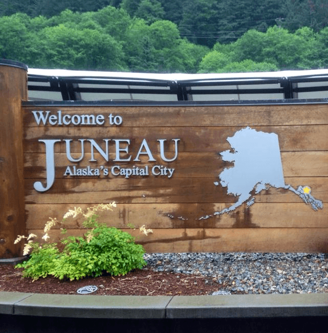 'Welcome to Alaska!' Plaque