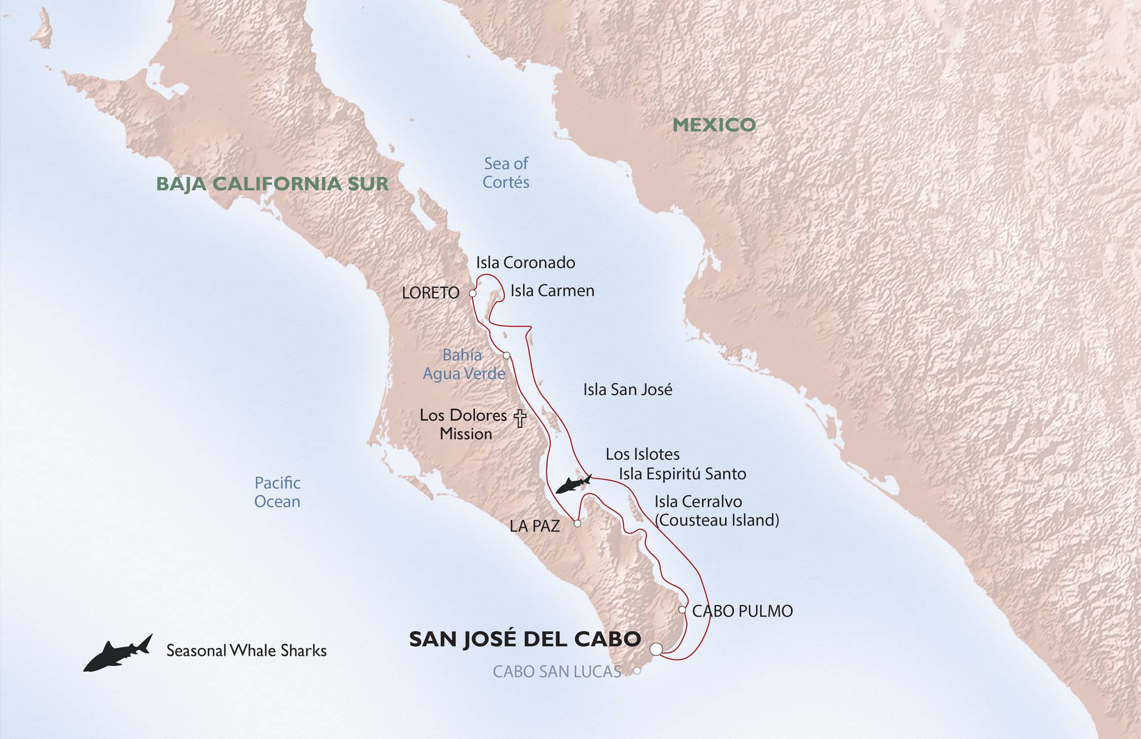 Baja Mexico Cruise Itinerary