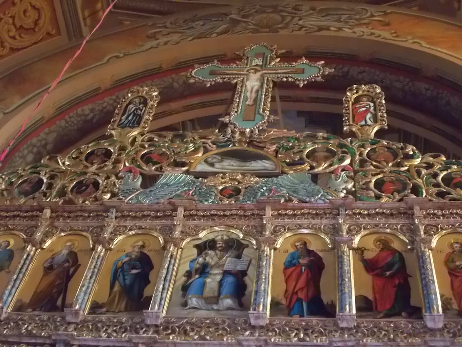 Ornate Frescoes and Shrines