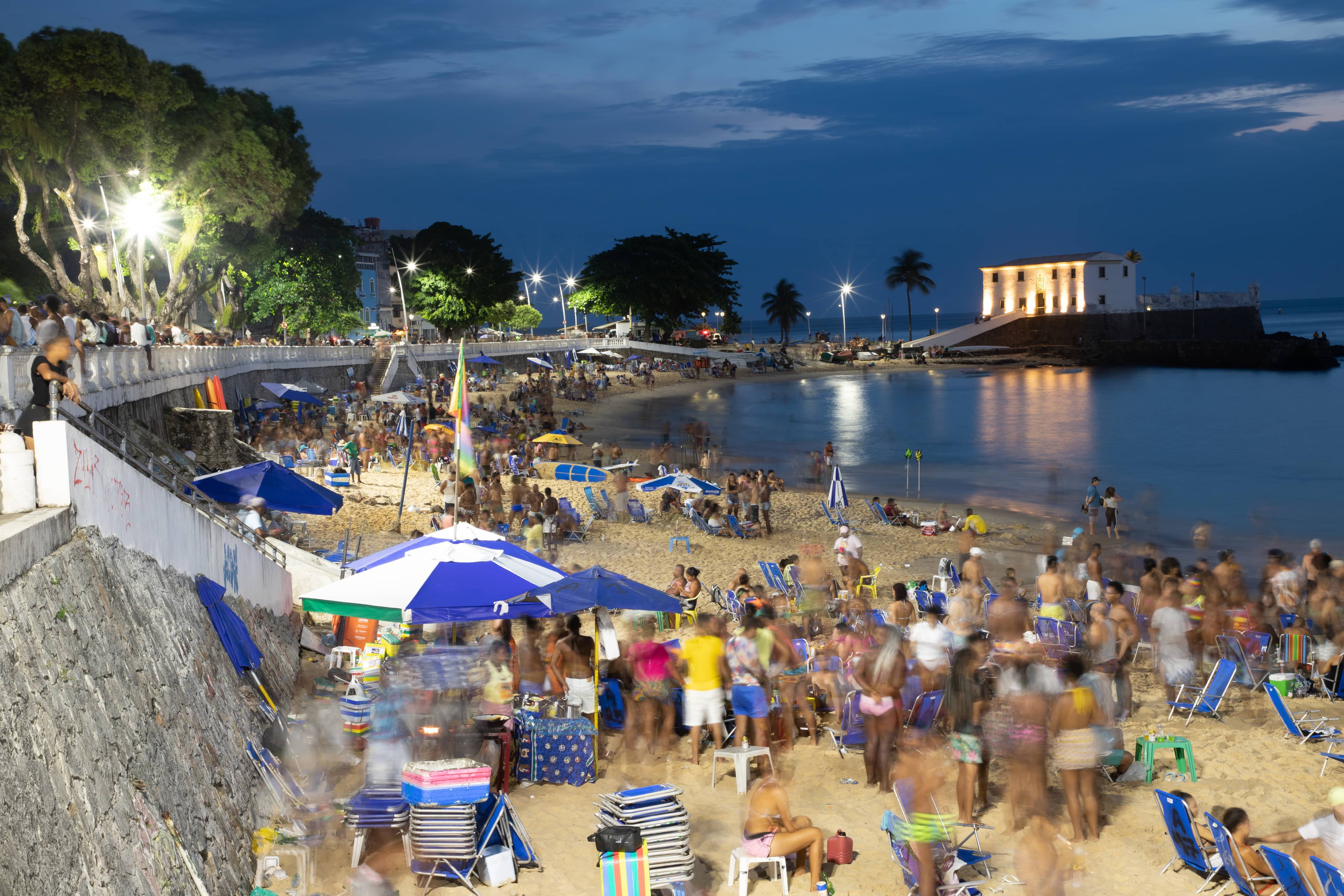 Vibrant Beachfront Scene