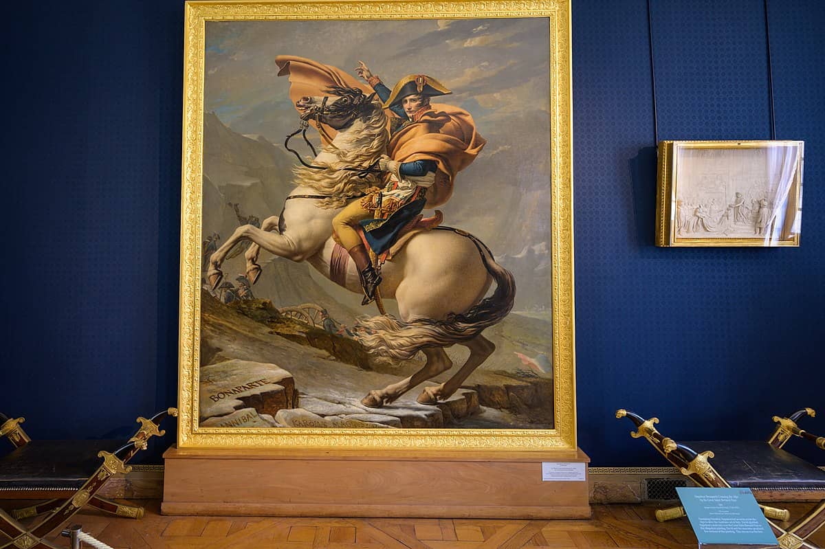 Napoleon's Crossing the Alps Painting