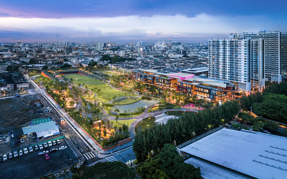 Sloped Walkways & Green Spaces