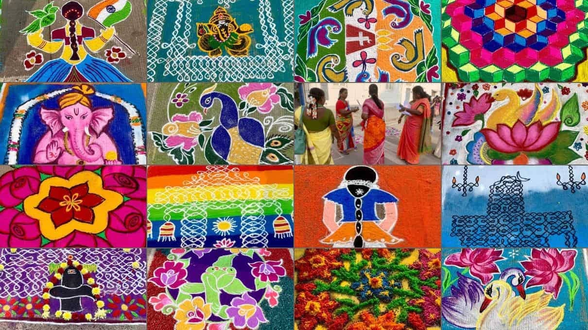 Vibrant Street Art & Kolams