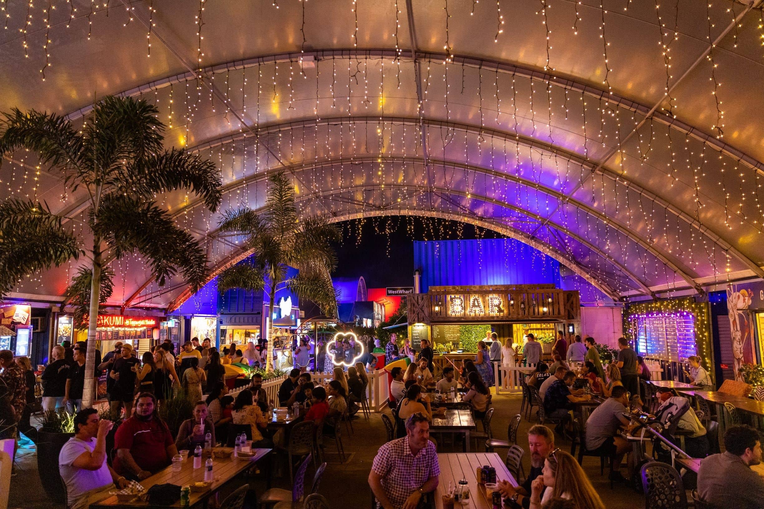 Vibrant Night Market Atmosphere