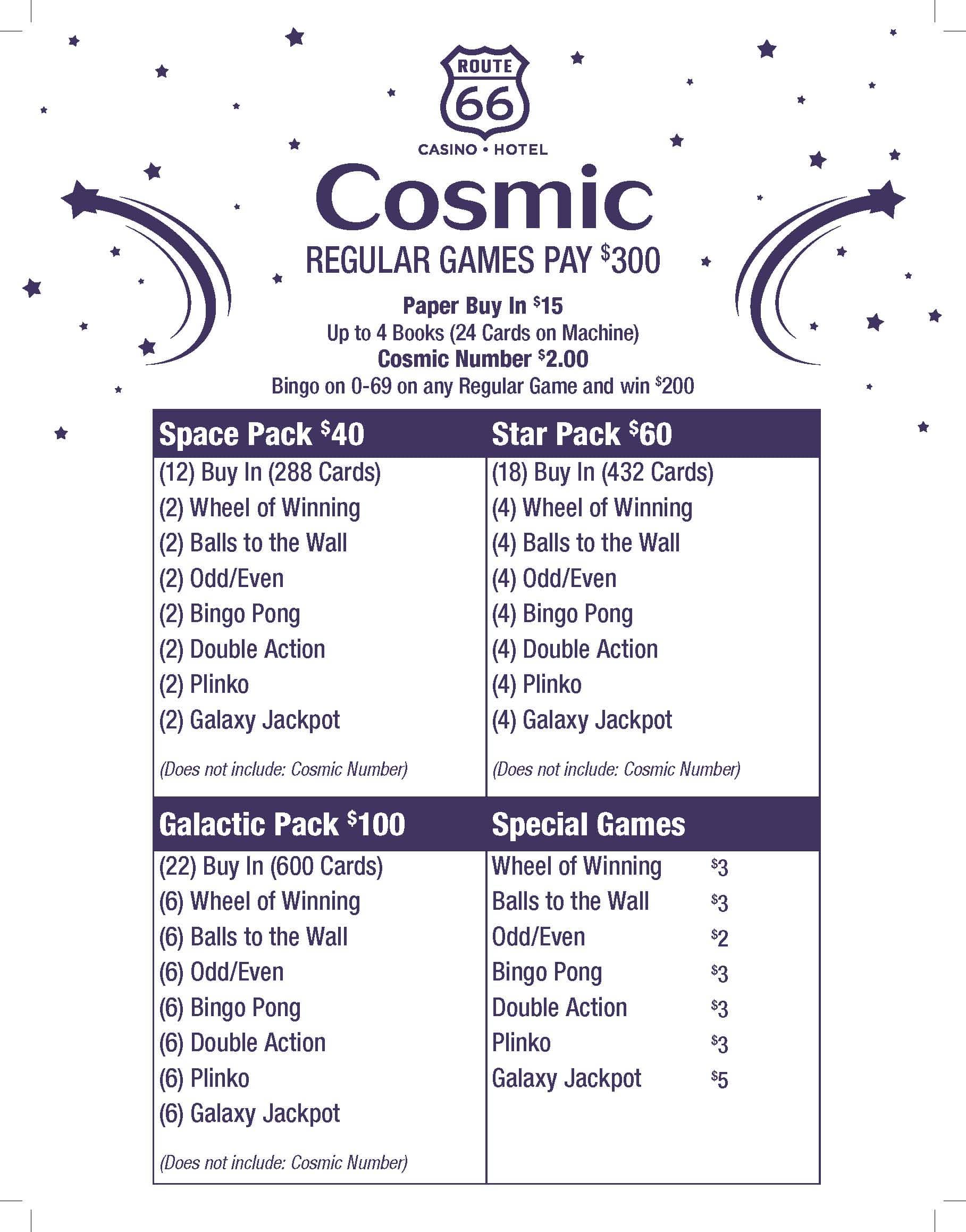 Cosmic Bingo